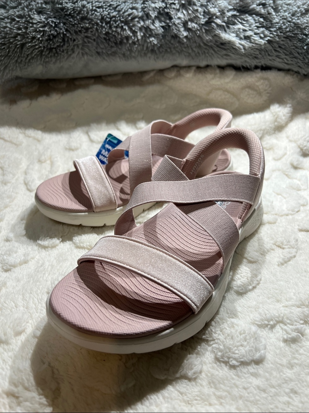 Skechers Hands Free Slip Ins GO WALK Flex Sandals Women’s Glimmer Up Rose Size 8